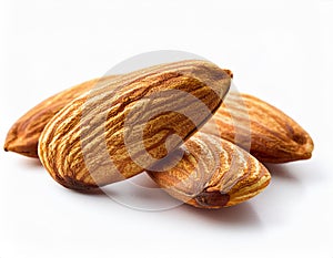 Almonds on the with isolated background