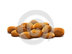 Almonds isolated on white background