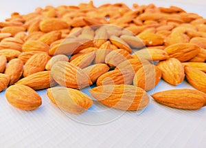 Almonds nuts Badam sweet almond nut  food Lauz  amendoa badem  mandle  orechor closeup view image stock photo photo