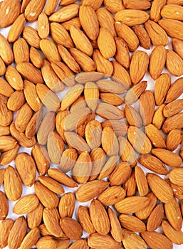Almonds nuts Badam sweet almond nut  food Lauz  amendoa badem  mandle  orechor  pile closeup view image stock photo photo