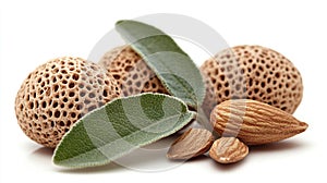 Almonds and Sage leaves