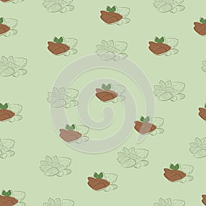 Almonds. Seamless pattern.