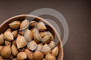 Almonds in a shell