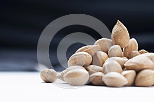 Almonds with shell , Prunus amygdalus, Satara, Maharastra