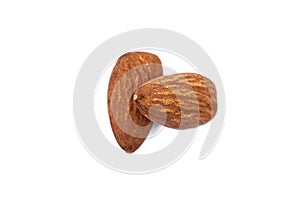almonds on the white background