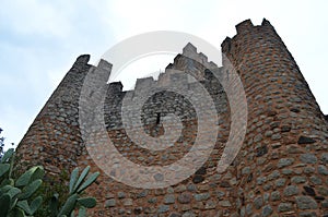 Almourol Templar castle, located in an islet in the Tagus tiver, central Portugal