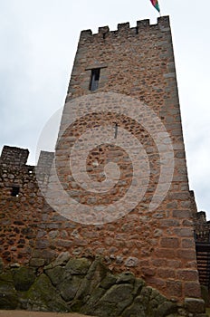 Almourol Templar castle, located in an islet in the Tagus tiver, central Portugal