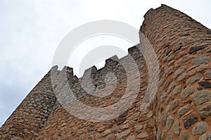 Almourol Templar castle, located in an islet in the Tagus tiver, central Portugal