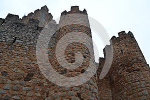 Almourol Templar castle, located in an islet in the Tagus tiver, central Portugal