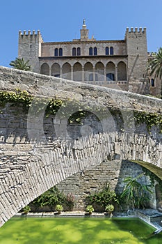Almudaina palace in Mallorca , Spain