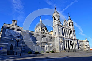 Almudena Cathedral Catedral de Santa Maria la Real de la Almudenaon on the other side of the Royal Palace in Madrid,