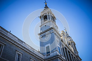 Almudena Cathedral, located in the area of the Habsburgs, classical architecture