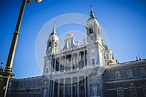 Almudena Cathedral, located in the area of the Habsburgs, classical architecture