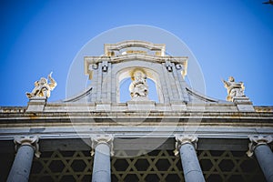 Almudena Cathedral, located in the area of the Habsburgs, classical architecture