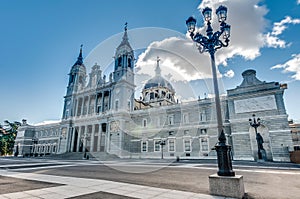 Almudena cathedral in Madrid, Spain