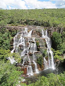 AlmÃÂ©cegas Waterfall - Chapada dos Veadeiros - GoiÃÂ¡s, Brazil photo