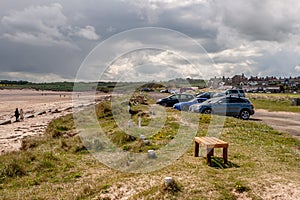 Alnmouth Beach and car park