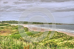 Alnmouth Beach looking towards Alnmouth Northumberland UK