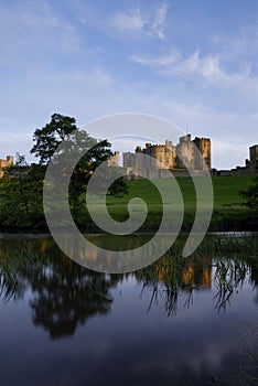 Alnwick Castle and the River Aln