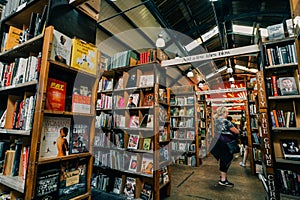 Alnwick, Northumberland, England, UK - august 2023. The Barter Books bookshop