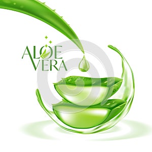 Aloe Vera collagen Serum Skin Care Cosmetic.