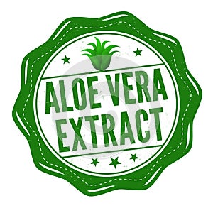 Aloe vera extract grunge rubber stamp