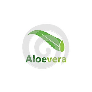 Aloe vera logo vector illustration template