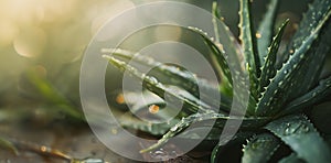 Aloe vera plant indoor background