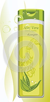 Aloe vera shampoo bottle