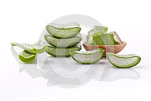 Aloe Vera slice natural spas ingredients for skin care .