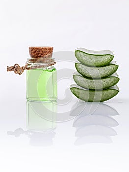 Aloe Vera slice natural spas ingredients for skin care.