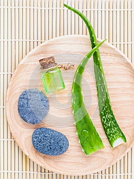 Aloe vera on Stones spa treatment scene natural spas ingredients