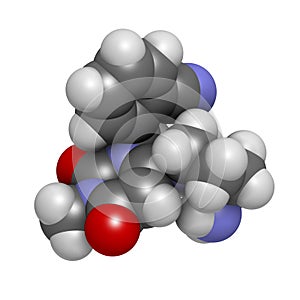 Alogliptin diabetes drug molecule. Belongs to dipeptidyl peptidase 4 (DPP-4) or gliptin class of antidiabetic medicines photo
