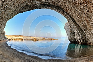 Alogomandra beach in Milos, Greece