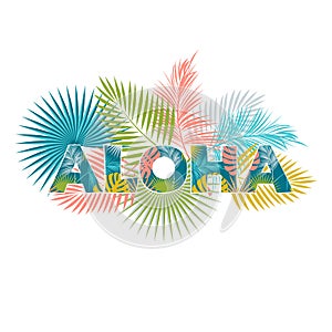 Aloha Hawaii. Aloha T-Shirt design. photo