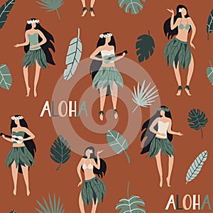 Aloha seamless pattern