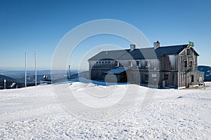 Alois Gunther mountain hut on top of the mountain Stuhleck, Austria