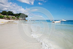 Alona Beach with white sand, Panglao, Philippines photo