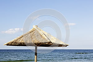 Alone beach umbrela