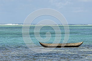 Alone dugout canoe