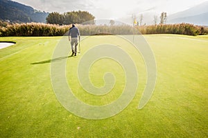 Alone on the golf course