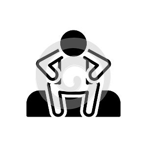 Black solid icon for Alone, lonely and lone