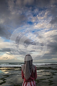 Alone at Kukup Beach