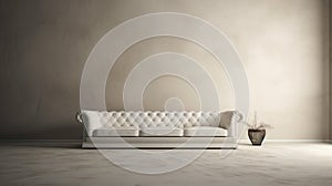 alone luxury classic sofa in empty room. - Generative ai