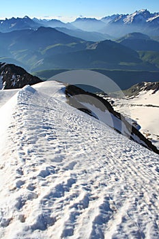 Alone on the summit ridge photo
