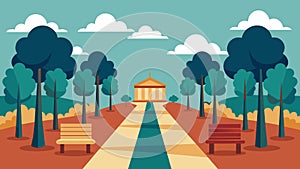 Along the philosophers walk one can sense the weight of ancient knowledge and profound ideas.. Vector illustration. photo