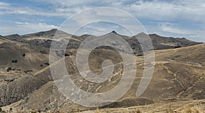 Along the road from San Pedro de Tiquina to Copacabana on the Titicaca lake, the largest highaltitude lake in the world 3808m