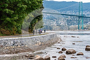 Along the seawall in Stanley Park