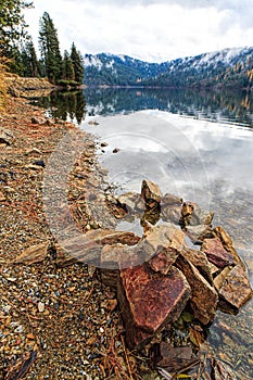 Along the shore of Fernan lake.