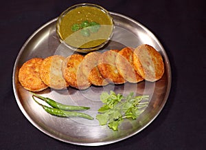 Aloo Tikki or Fried Potato Patties